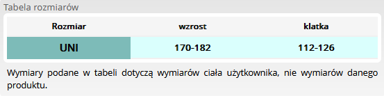 kurtka spawalnicza tabela rozmiarów.PNG